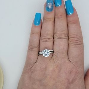 💍SALE! NWT 2ct. Genuine AAA CZ stone 2pc Engagement ring set.  certificate